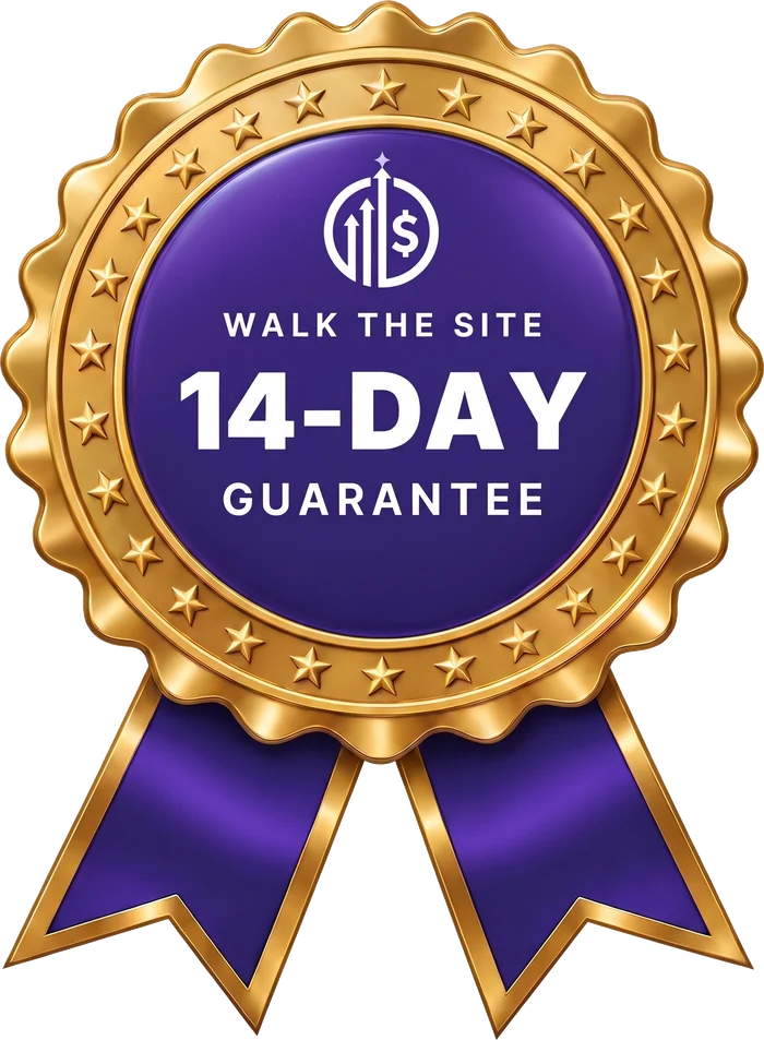 14-Day Walk The Site Guarantee seal